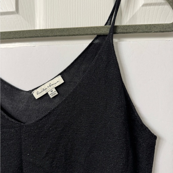 Hunter & Brown Cami, M, Black, spaghetti straps very sheer sparkly NWOT - Picture 7 of 8